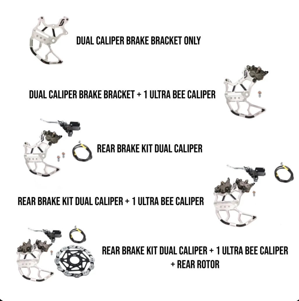Surron Light Bee Rear Brake Kit Dual Caliper V2 - axcustoms.us