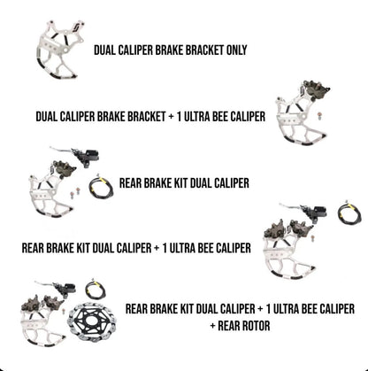 Surron Light Bee Rear Brake Kit Dual Caliper V2 - axcustoms.us