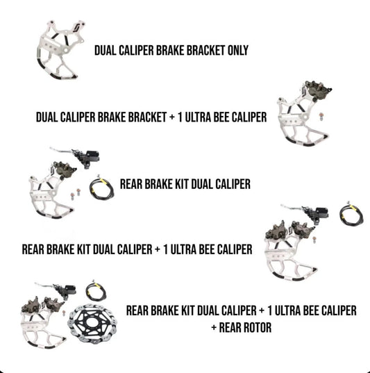 Surron Light Bee Rear Brake Kit Dual Caliper V2 - axcustoms.us